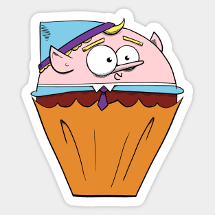 Elf Cupcake Sticker